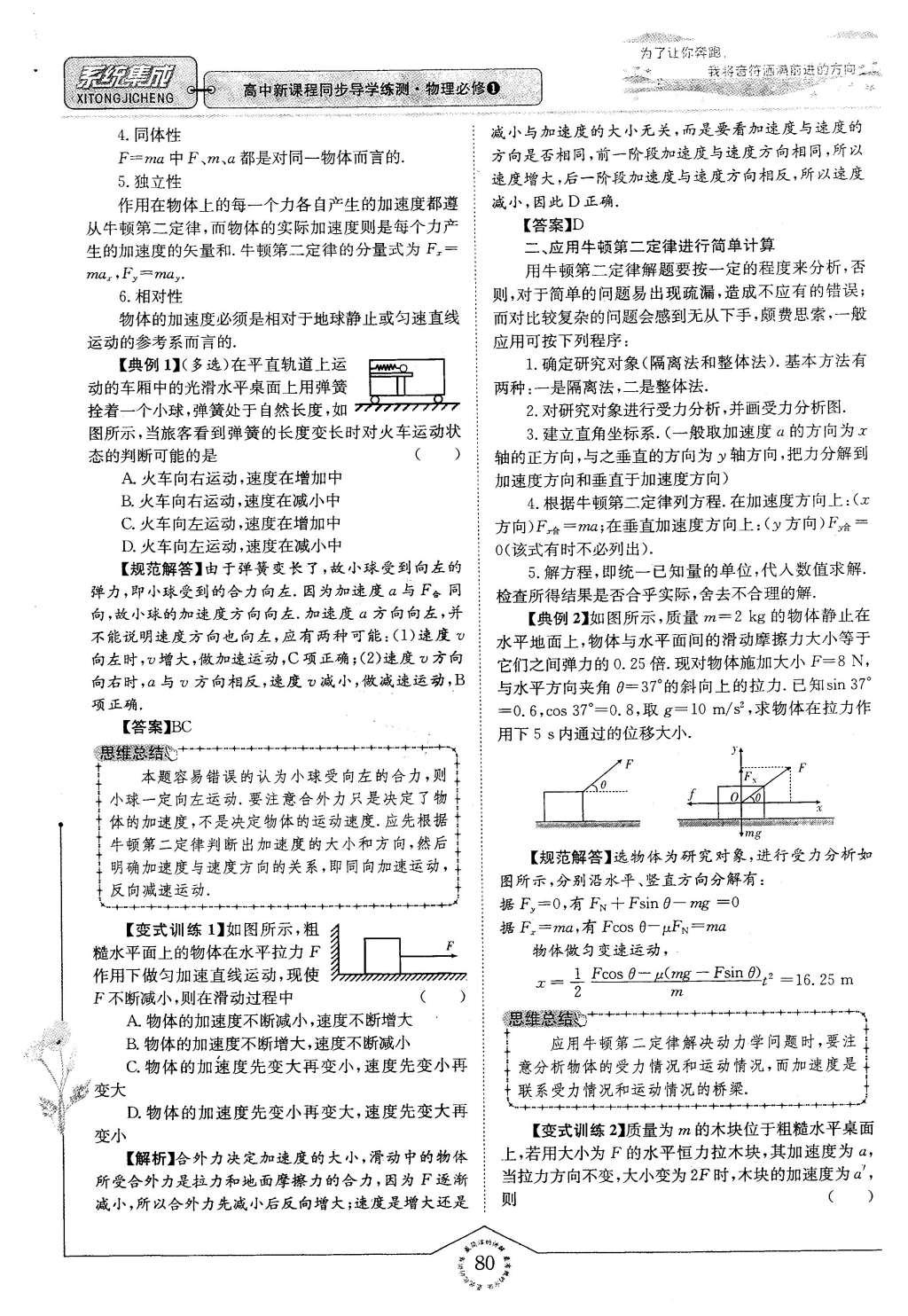 2015年系統(tǒng)集成高中新課程同步導(dǎo)學(xué)練測物理必修1 主題二 互相運動與運動規(guī)律第94頁