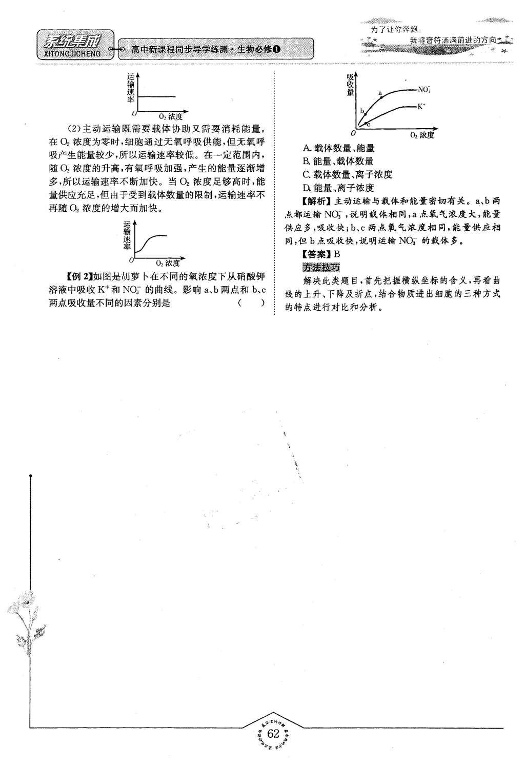 2015年系統(tǒng)集成高中新課程同步導(dǎo)學(xué)練測生物必修1分子與細(xì)胞 主題三 細(xì)胞的新陳代謝第55頁