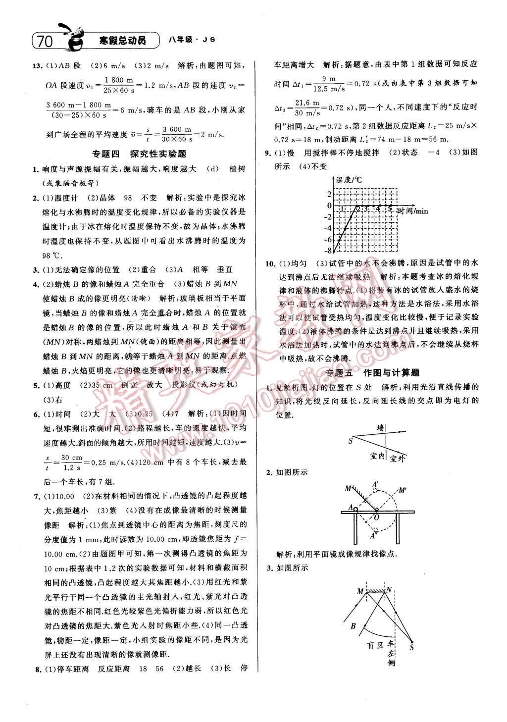 2016年经纶学典寒假总动员八年级物理江苏国标版 第8页