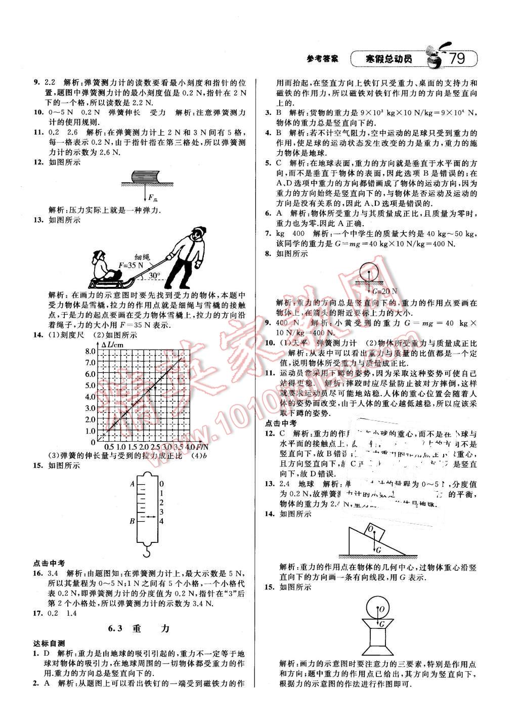 2016年经纶学典寒假总动员八年级物理沪粤版 第11页