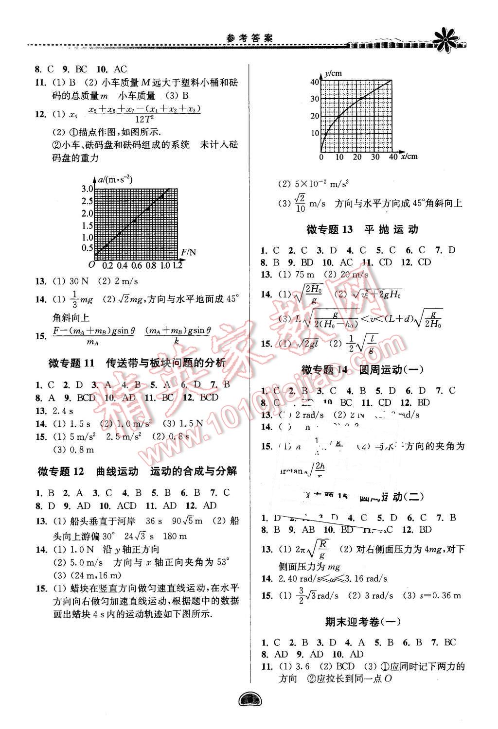 2016年假期好作业暨期末复习高一物理寒假 第3页