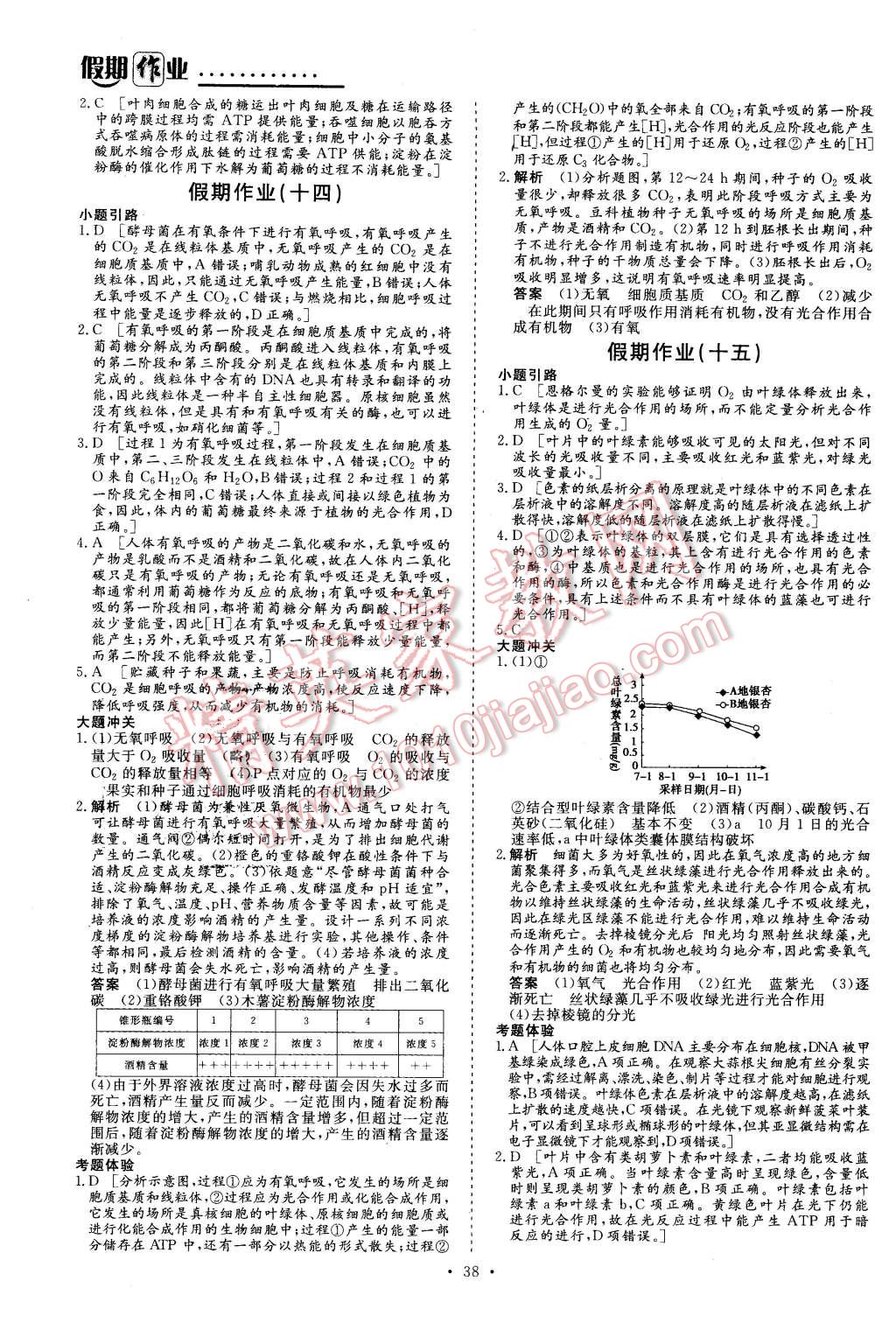 2016年創(chuàng)新大課堂系列叢書假期作業(yè)寒假作業(yè)高一年級生物 第6頁