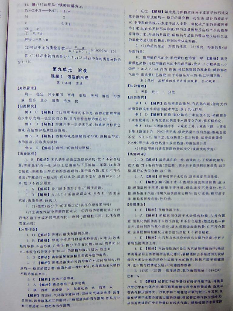 2015年全效學(xué)習(xí)九年級化學(xué)下冊人教版 第29頁