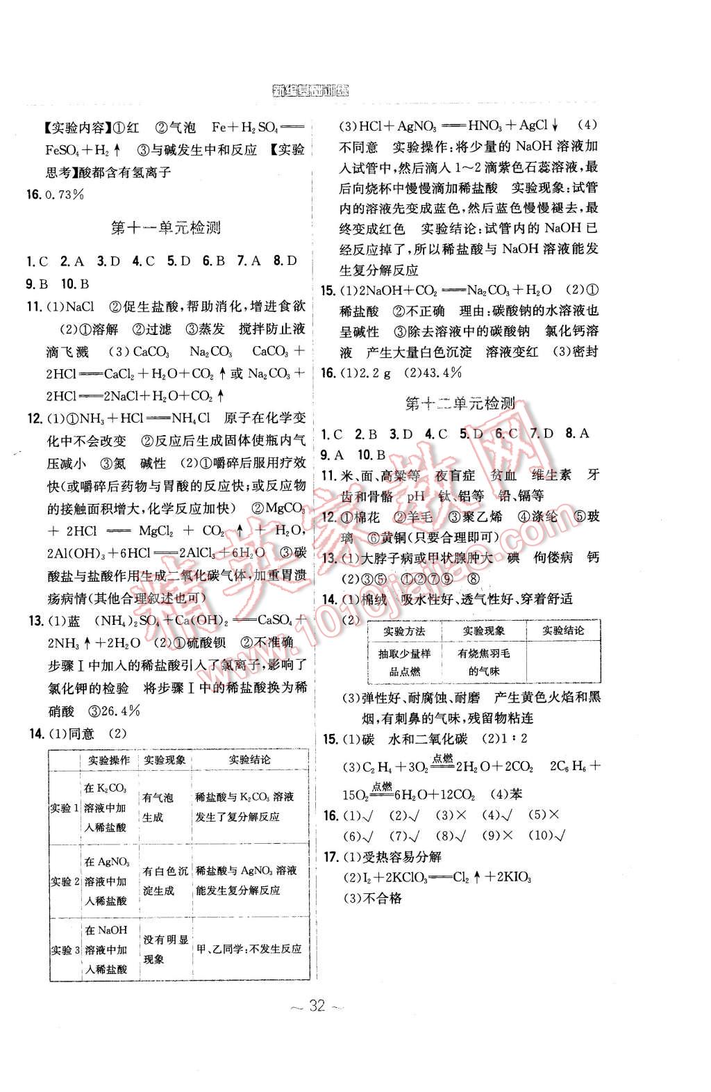 2016年新編基礎(chǔ)訓(xùn)練九年級化學(xué)下冊人教版 第12頁