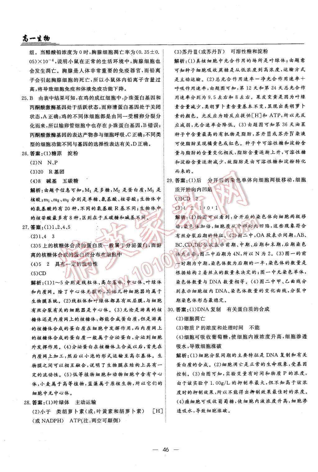 2016年快樂假期寒假生活高一年級生物 第14頁