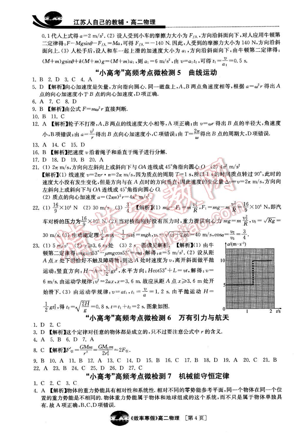 2016年原創(chuàng)與經(jīng)典效率寒假高二物理 第4頁(yè)