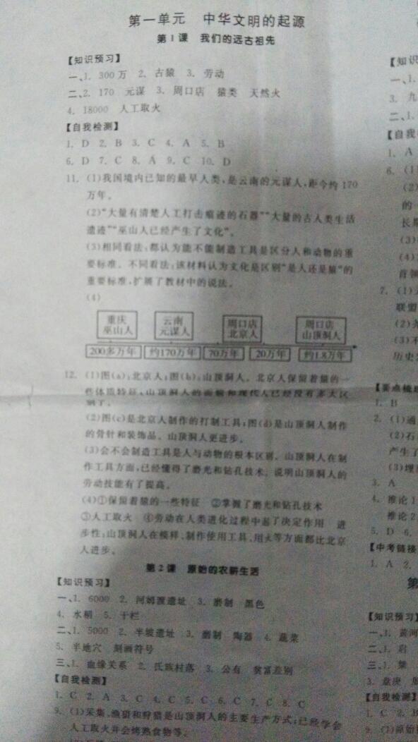 2015年全品学练考七年级中国历史上册岳麓版 第9页