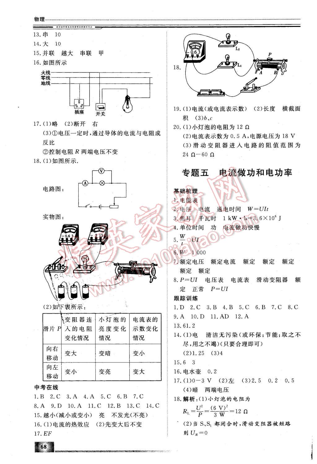 2016年文軒假期生活指導(dǎo)九年級物理 第4頁