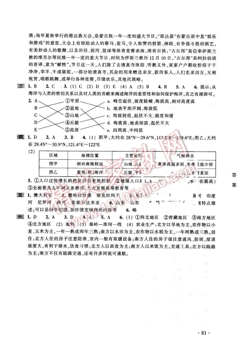 2016年寒假作業(yè)七年級(jí)C合訂本浙江教育出版社 第9頁(yè)