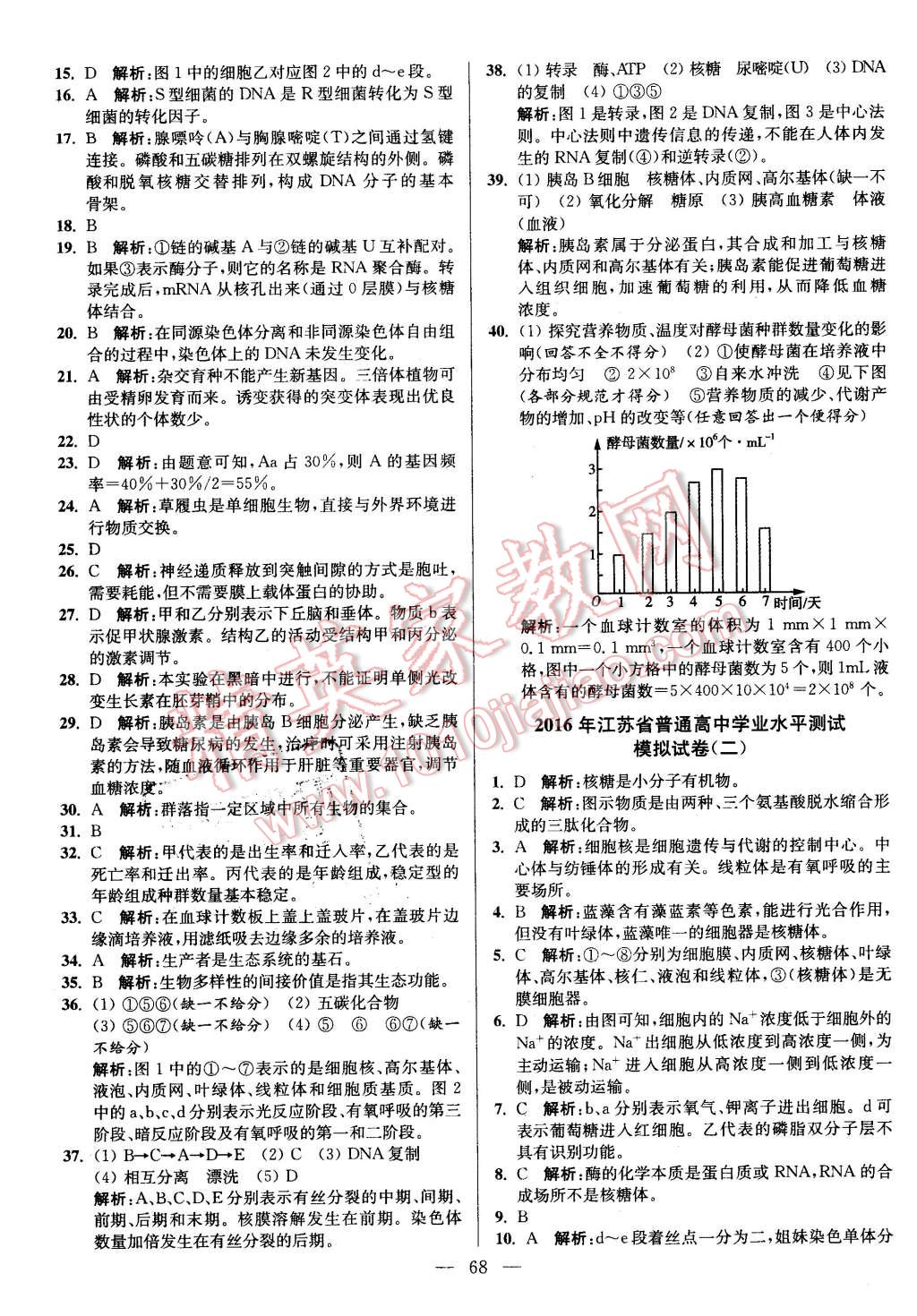 2016年南方鳳凰臺假期之友寒假作業(yè)高二年級生物 第10頁