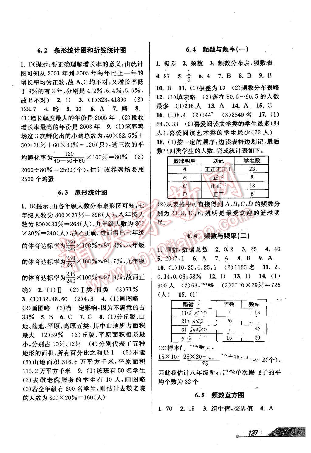 2016年當(dāng)堂練新課時同步訓(xùn)練七年級數(shù)學(xué)下冊浙教版 第17頁