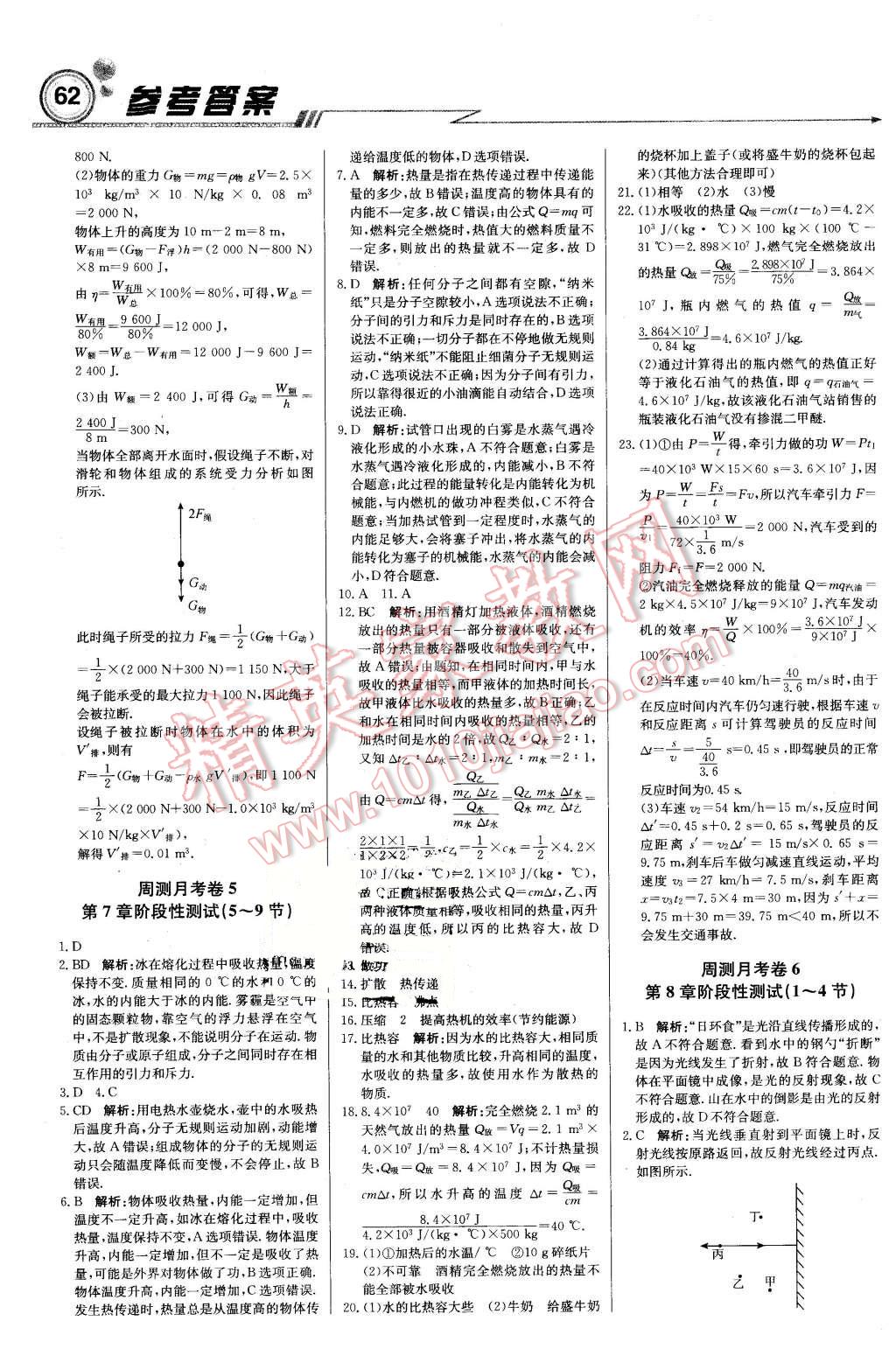 2016年轻巧夺冠周测月考直通中考八年级物理下册北师课改版 第14页