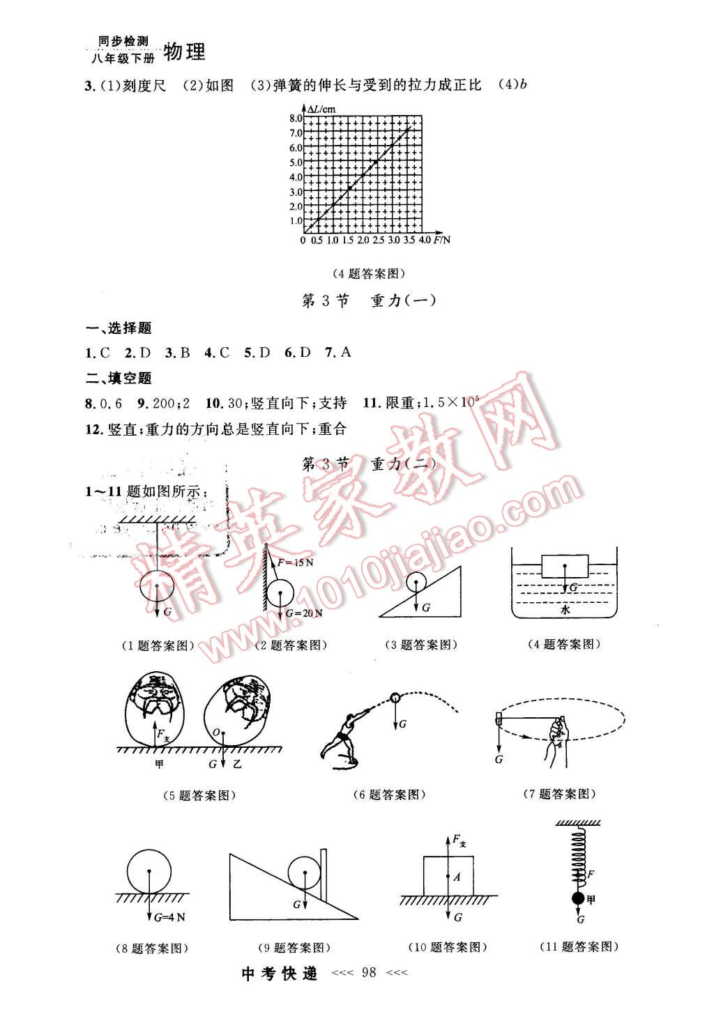 2016年中考快遞同步檢測八年級物理下冊人教版 第2頁