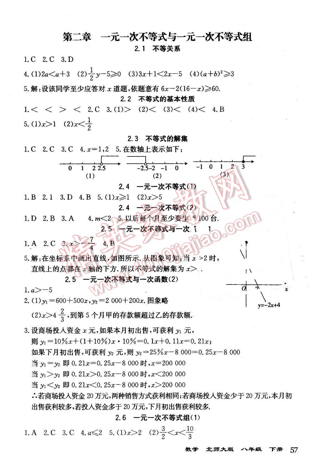 2016年全能超越堂堂清課堂8分鐘小測八年級數(shù)學下冊北師大版 第3頁