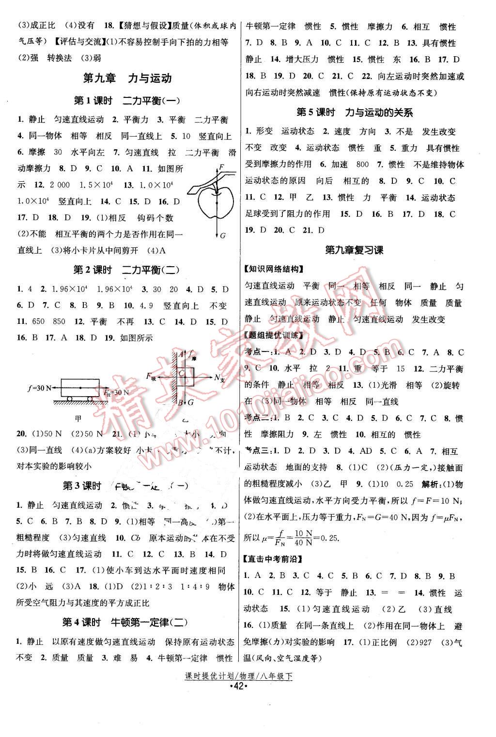 2016年課時提優(yōu)計劃作業(yè)本八年級物理下冊蘇科版 第6頁