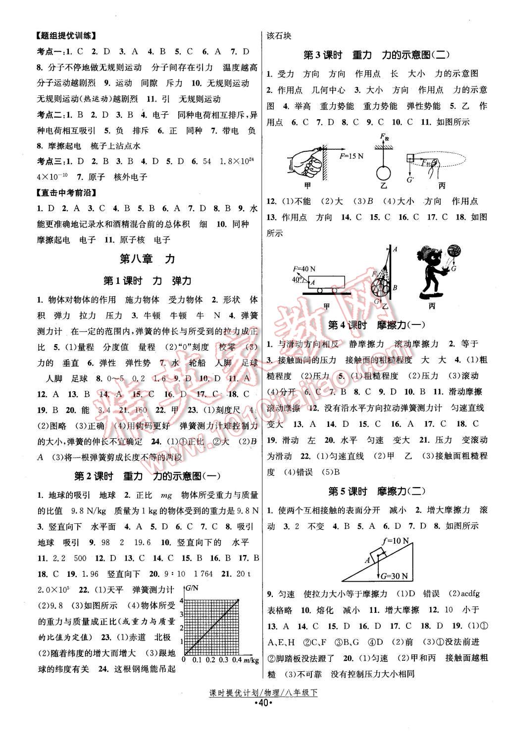 2016年课时提优计划作业本八年级物理下册苏科版 第4页