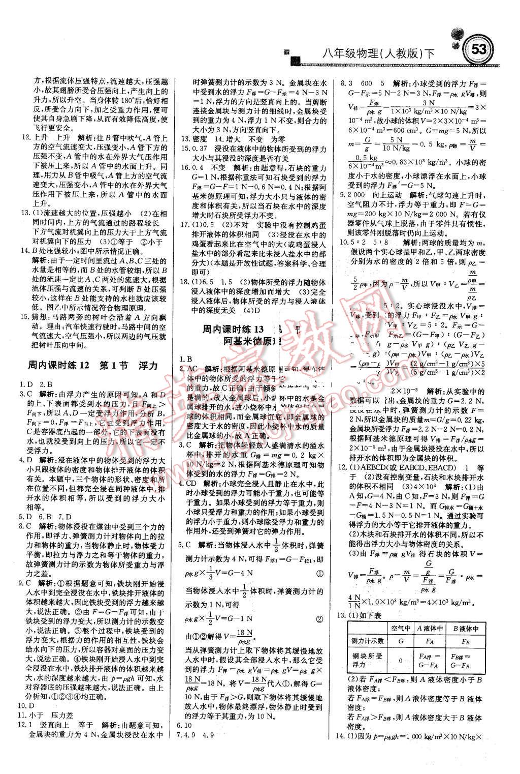 2016年輕巧奪冠周測月考直通中考八年級物理下冊人教版 第5頁