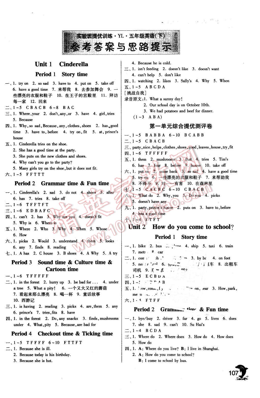 2016年實(shí)驗(yàn)班提優(yōu)訓(xùn)練五年級(jí)英語(yǔ)下冊(cè)譯林版 第1頁(yè)