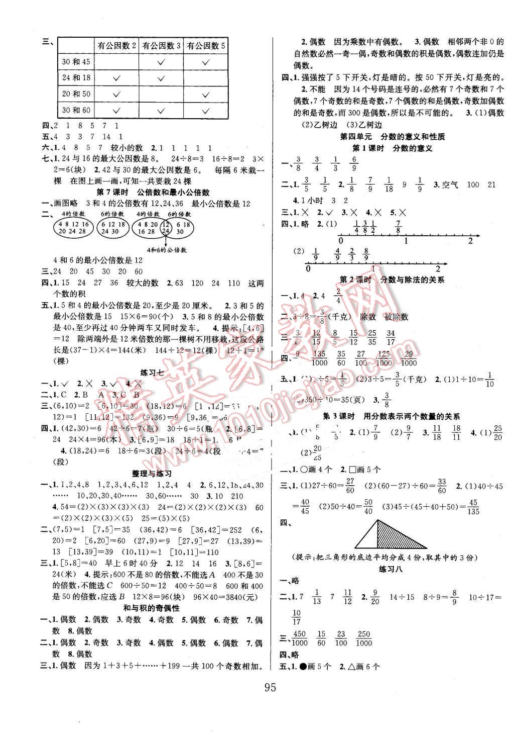 2016年阳光课堂课时作业五年级数学下册苏教版 第3页