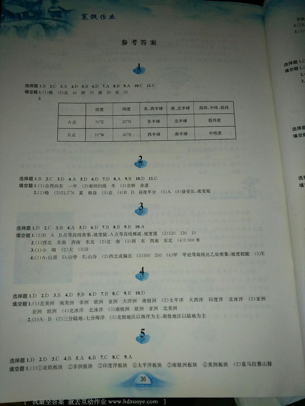 2015年寒假作業(yè)七年級地理人教版 第7頁