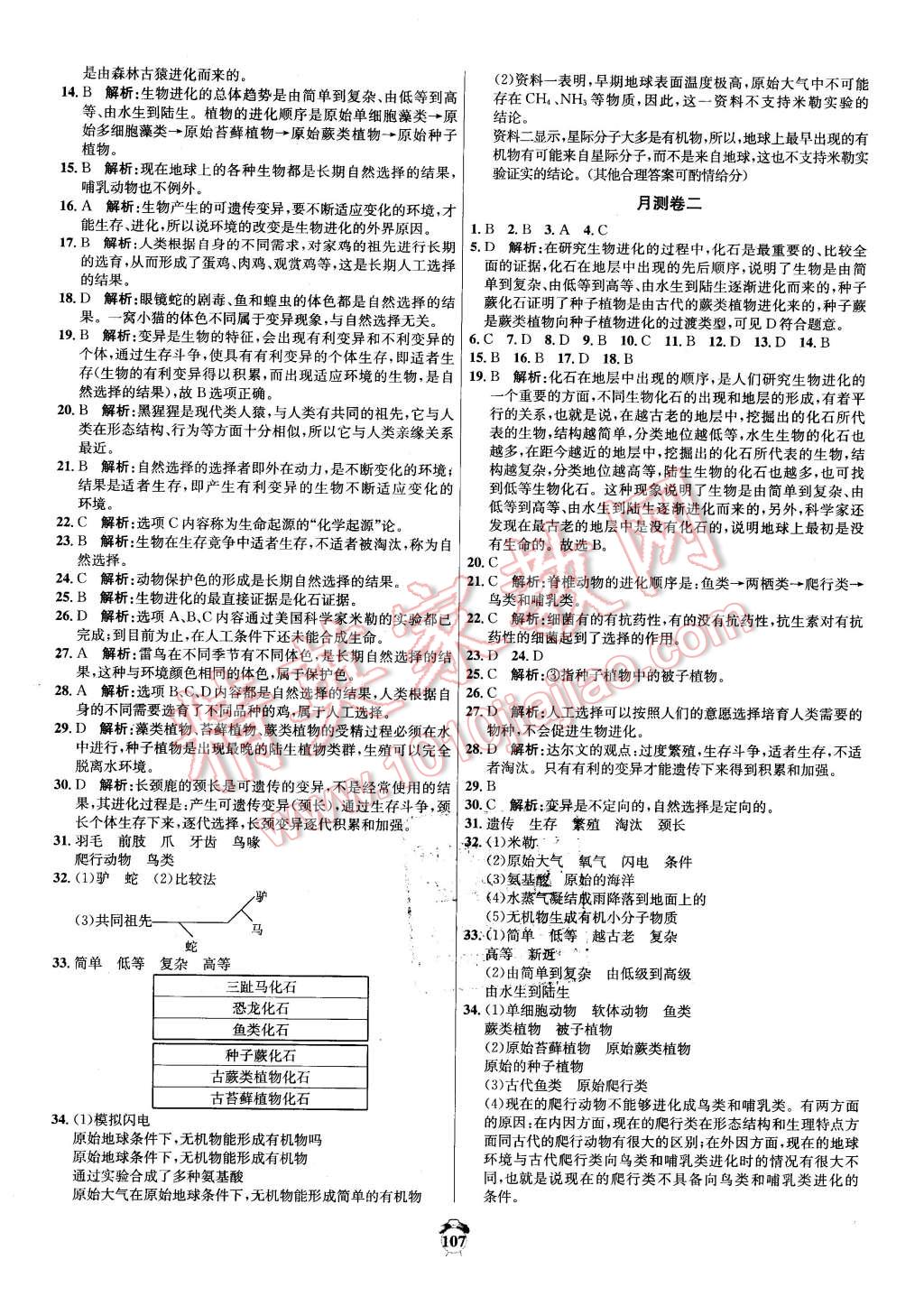 2016年陽(yáng)光奪冠八年級(jí)生物下冊(cè)人教版 第7頁(yè)