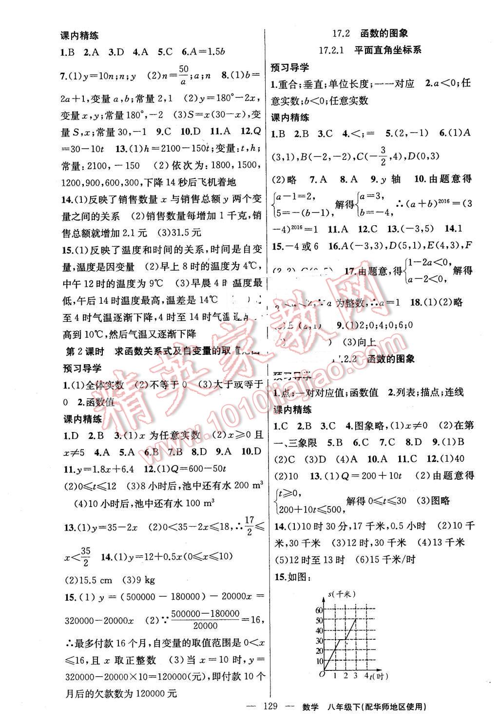 2016年黄冈金牌之路练闯考八年级数学下册华师大版 第5页