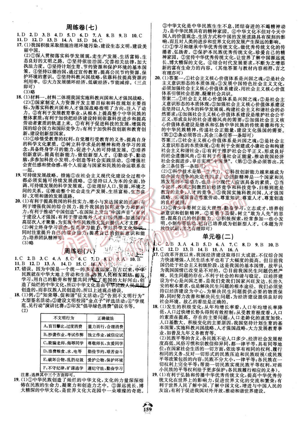 2015年陽(yáng)光奪冠九年級(jí)思想品德上冊(cè)人教版 第3頁(yè)