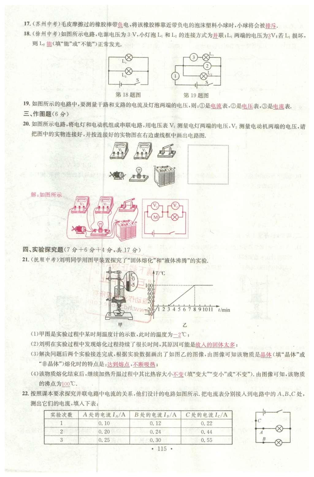 2015年名校課堂滾動學(xué)習(xí)法九年級物理上冊滬科版 綜合測試第33頁