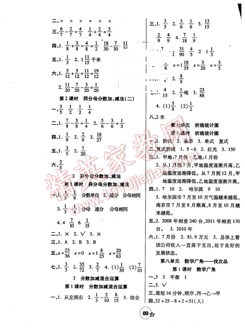 2016年奪冠新課堂隨堂練測(cè)五年級(jí)數(shù)學(xué)下冊(cè)人教版 第5頁