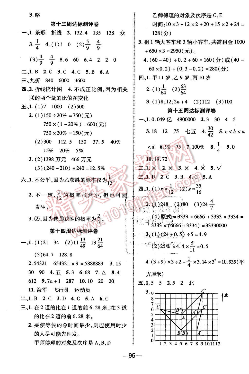 2016年優(yōu)加全能大考卷六年級(jí)數(shù)學(xué)下冊(cè)人教版 第7頁