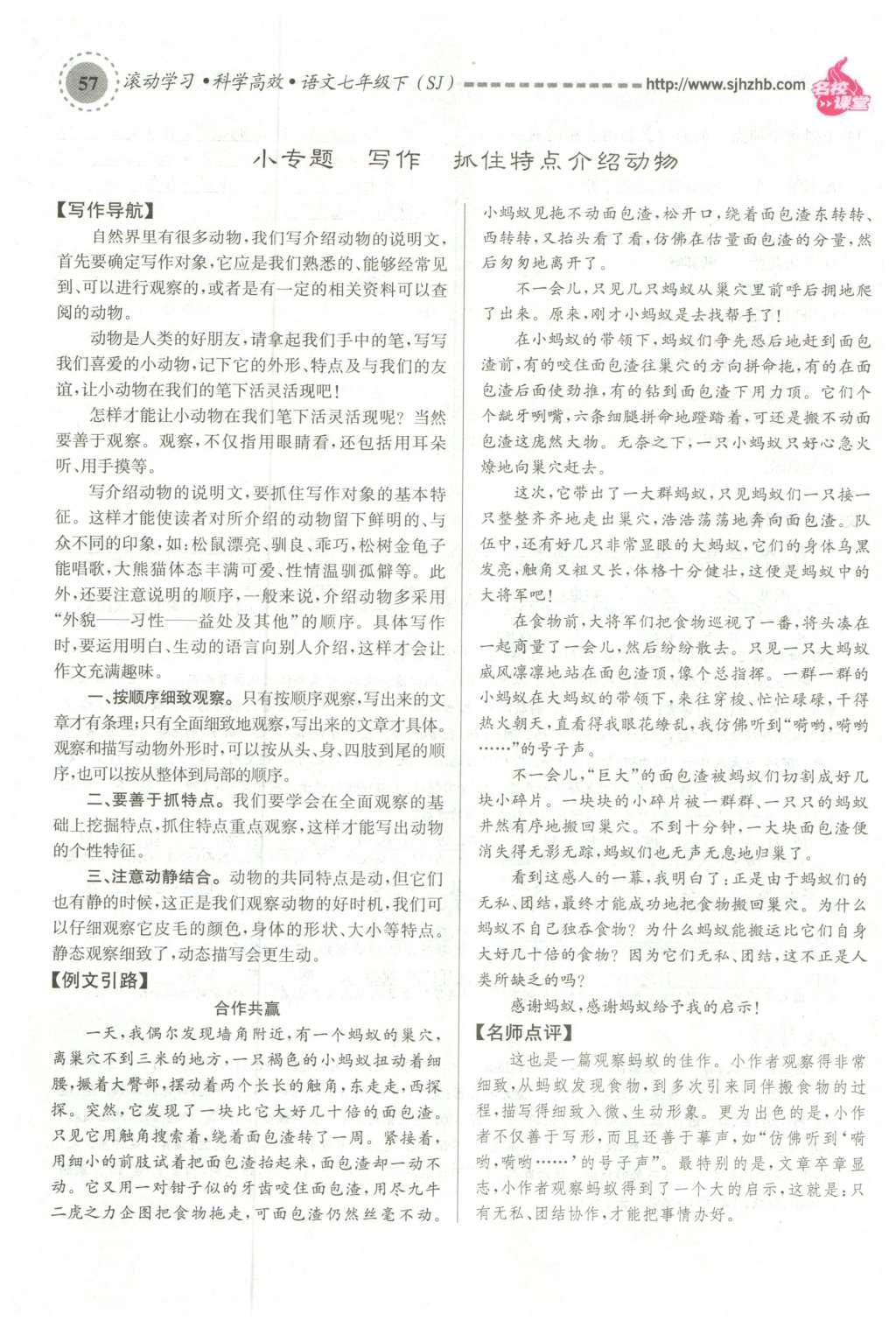 2016年名校課堂滾動(dòng)學(xué)習(xí)法七年級(jí)語(yǔ)文下冊(cè)蘇教版 第103頁(yè)