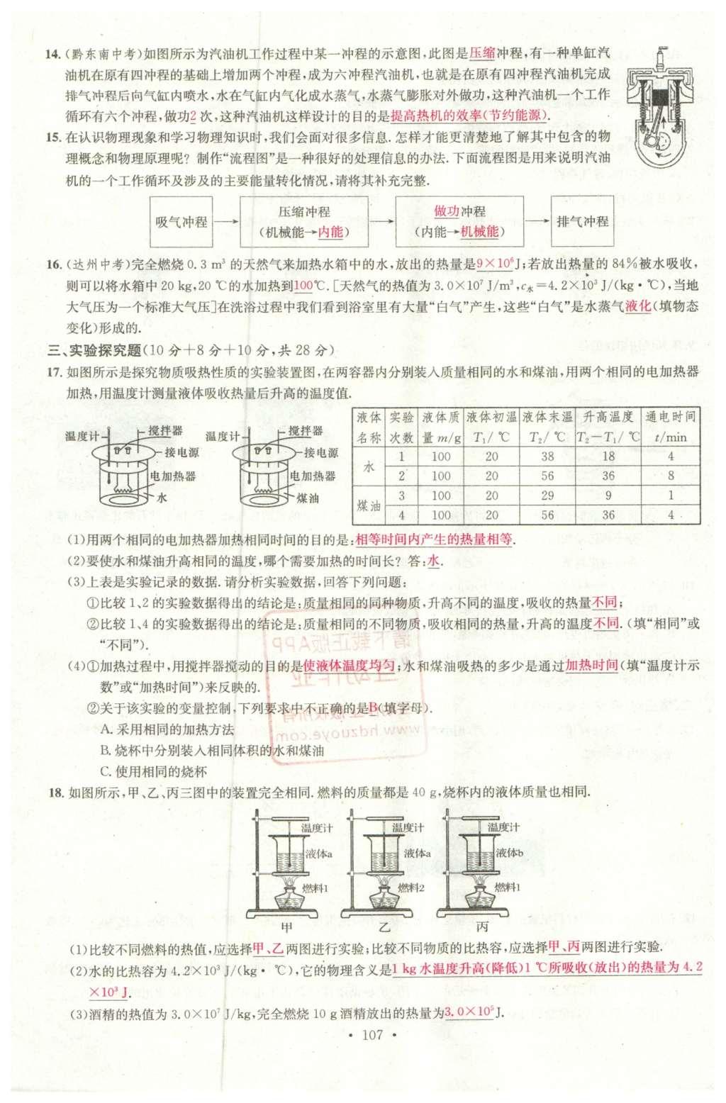 2015年名校课堂滚动学习法九年级物理上册沪科版 综合测试第25页