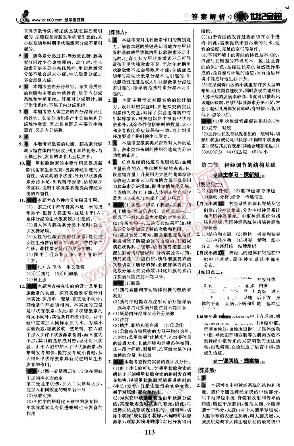 2016年世紀金榜金榜學案七年級生物下冊濟南版 第14頁