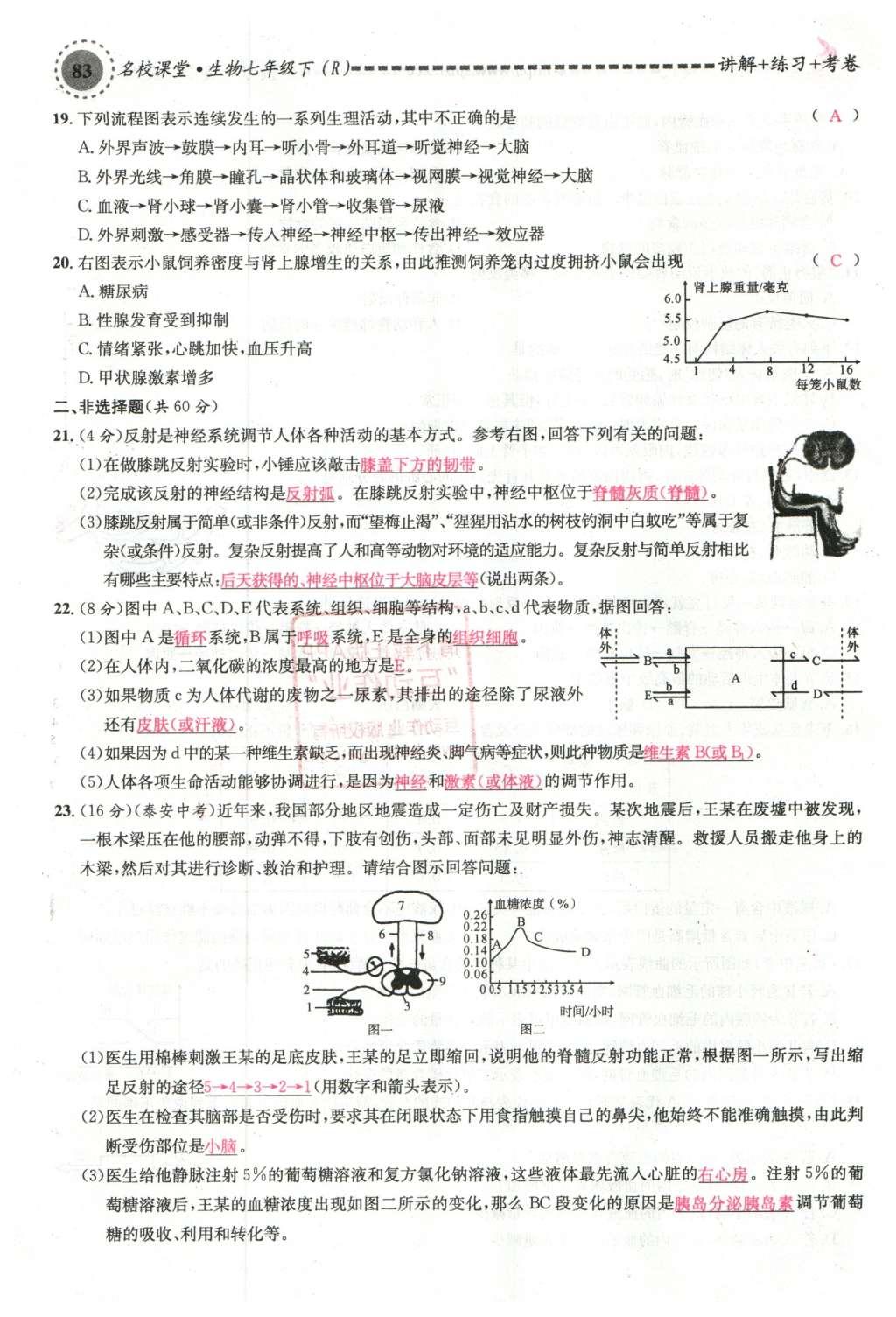 2016年名校課堂滾動(dòng)學(xué)習(xí)法七年級(jí)生物下冊(cè)人教版教師用書(shū) 第83頁(yè)