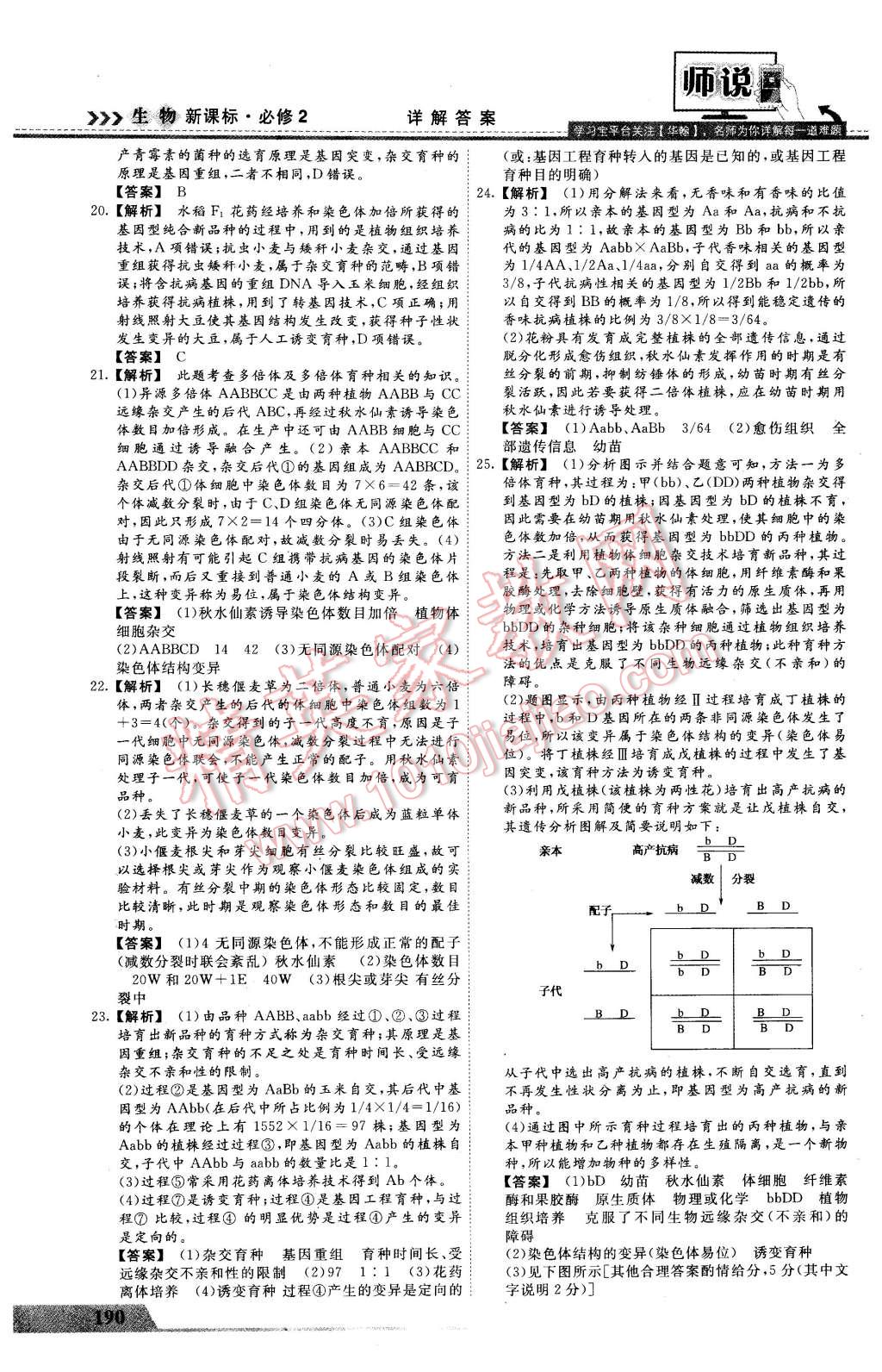 2016年師說(shuō)高中同步導(dǎo)學(xué)案生物必修2 第46頁(yè)