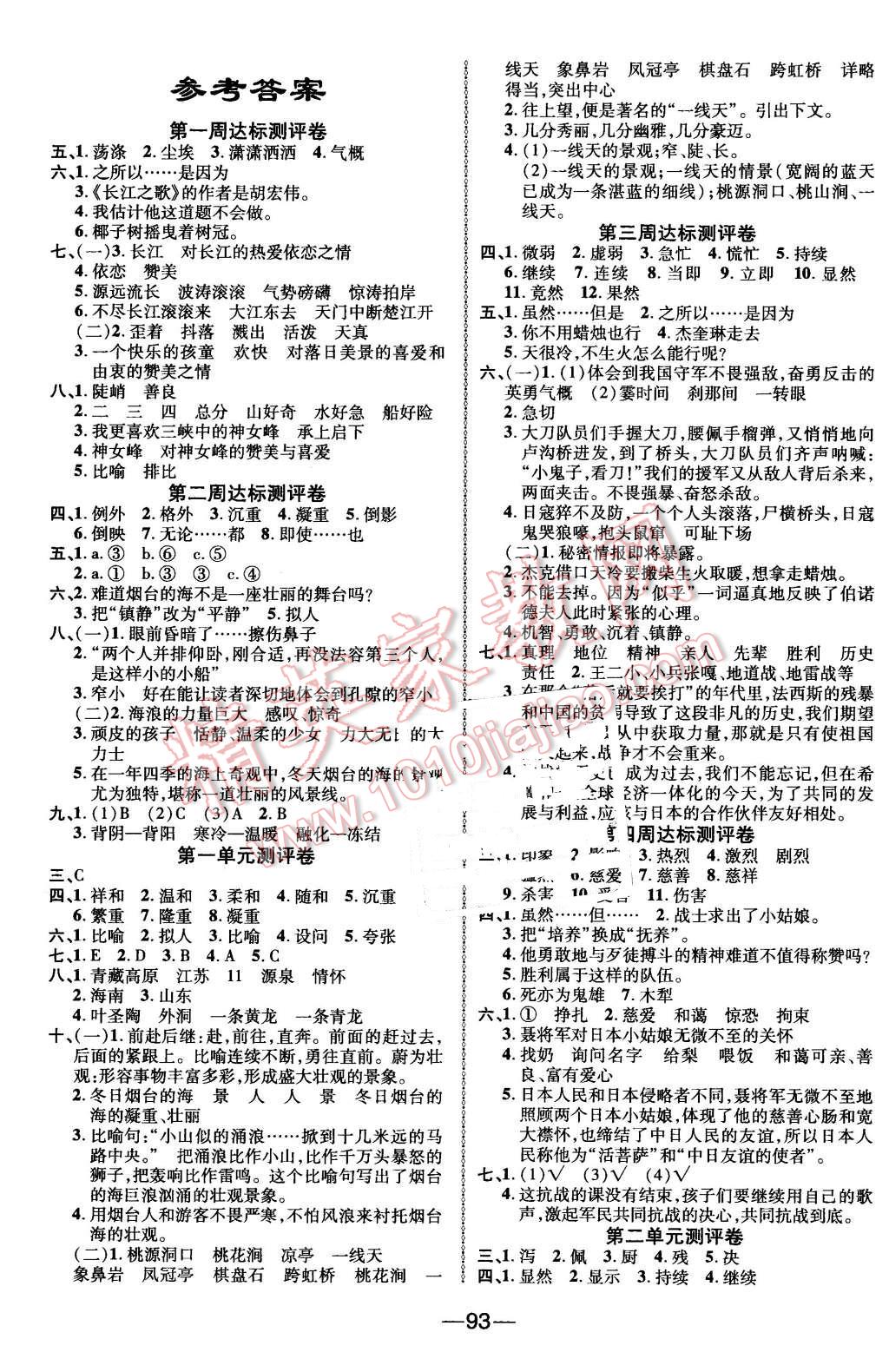 2016年優(yōu)加全能大考卷六年級(jí)語(yǔ)文下冊(cè)蘇教版 第1頁(yè)