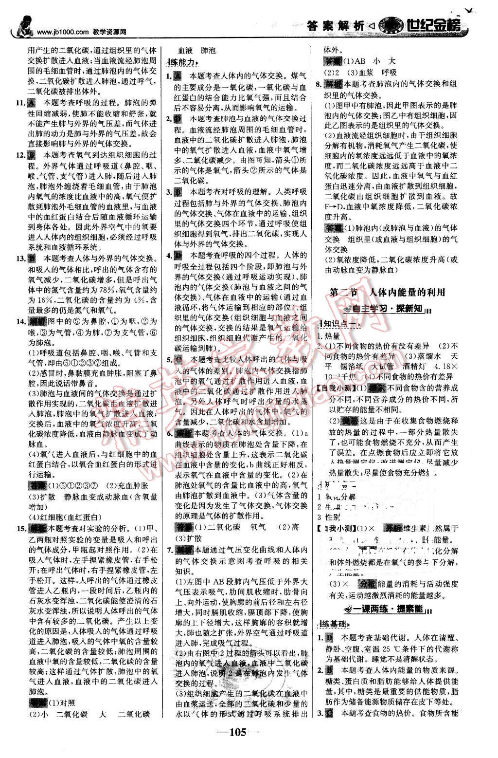 2016年世纪金榜金榜学案七年级生物下册济南版 第6页