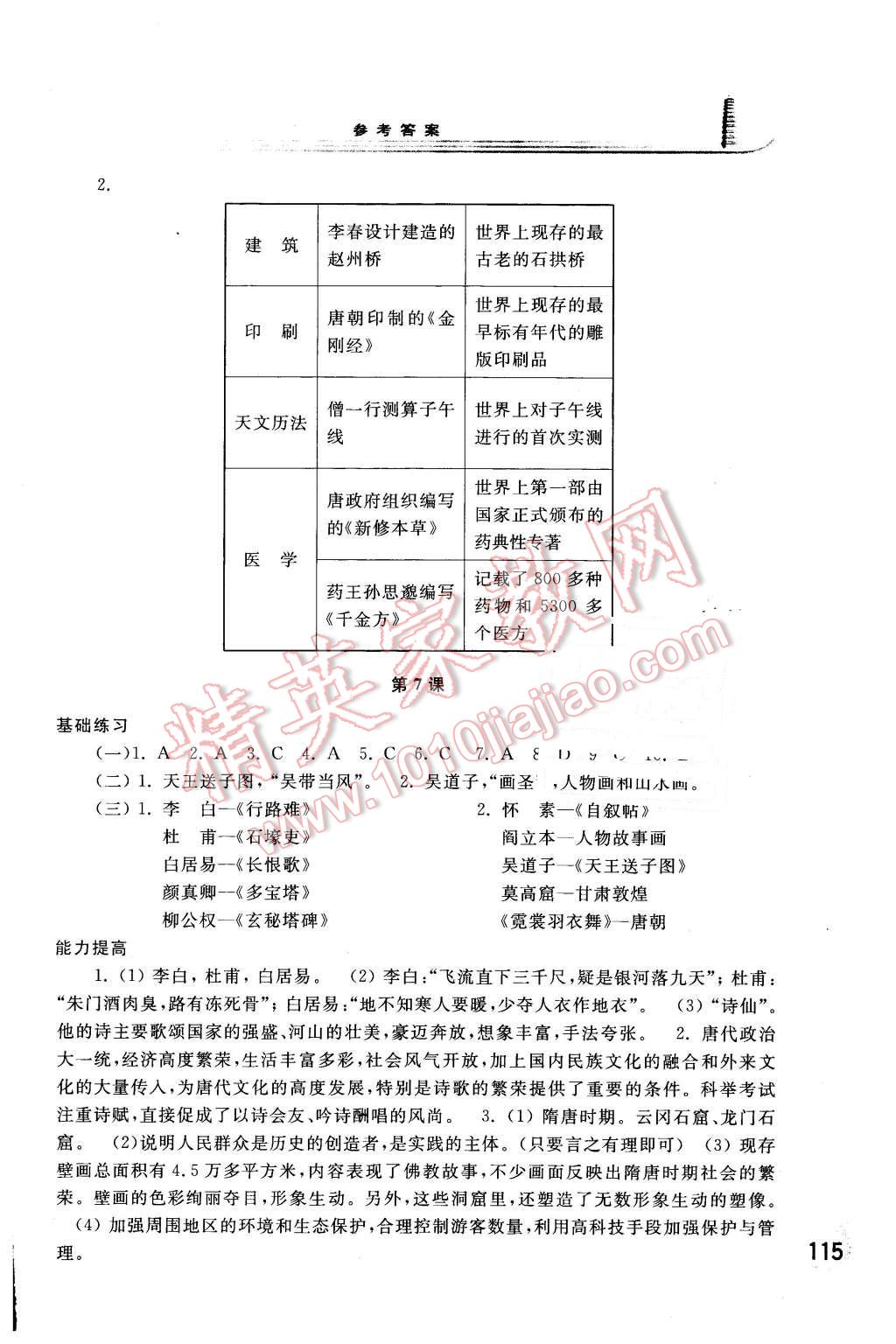 2016年學(xué)習(xí)檢測(cè)七年級(jí)中國(guó)歷史下冊(cè)岳麓版 第3頁(yè)