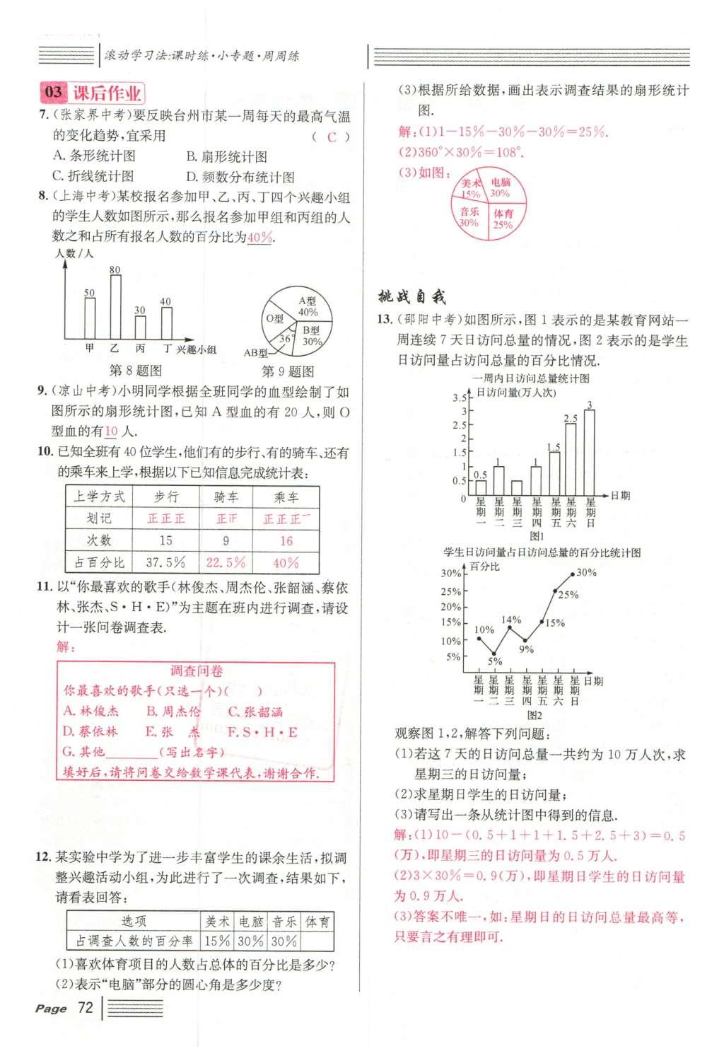 2016年名校課堂滾動(dòng)學(xué)習(xí)法七年級(jí)數(shù)學(xué)下冊(cè)人教版云南專版 第十章 數(shù)據(jù)的收集、整理與描述第92頁(yè)