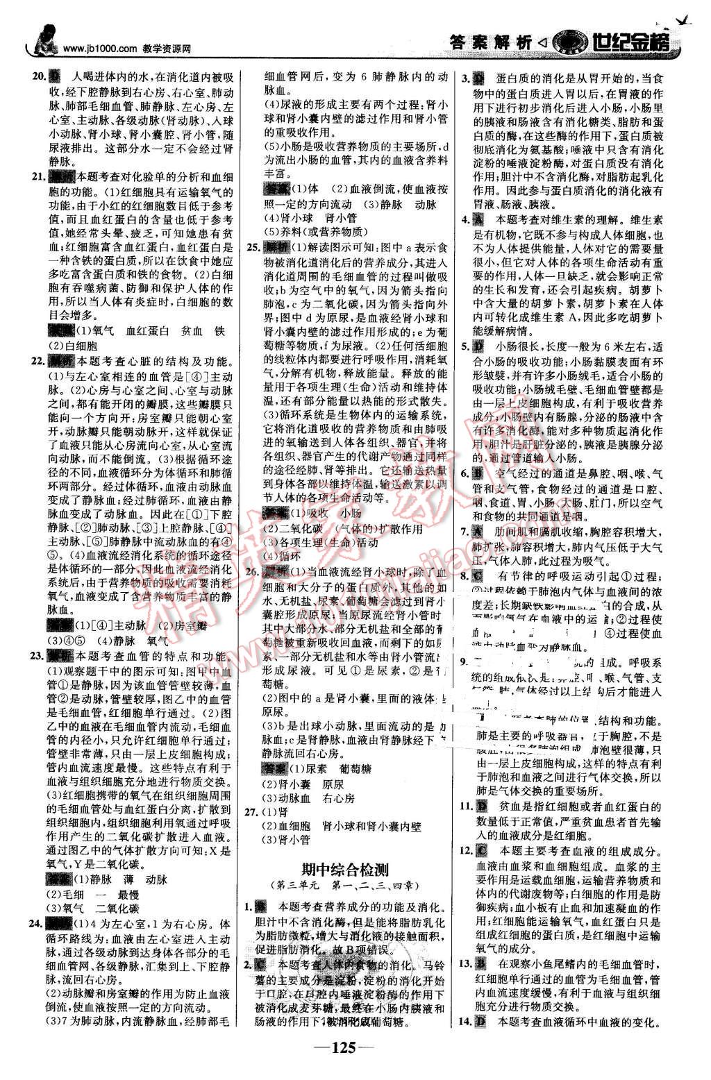 2016年世紀(jì)金榜金榜學(xué)案七年級生物下冊濟(jì)南版 第26頁