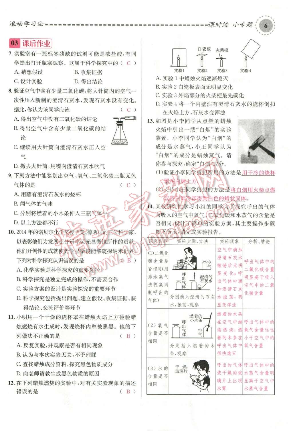 2015年名校課堂滾動學(xué)習(xí)法九年級化學(xué)全一冊人教版云南專版 第6頁