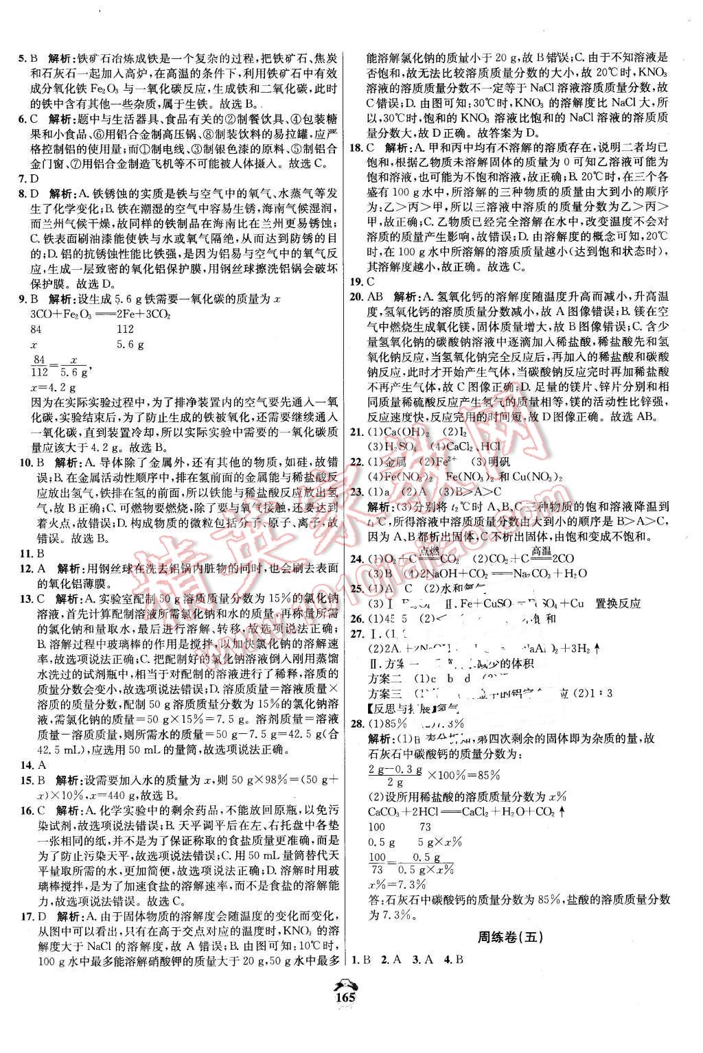 2016年陽光奪冠九年級化學(xué)下冊人教版 第9頁