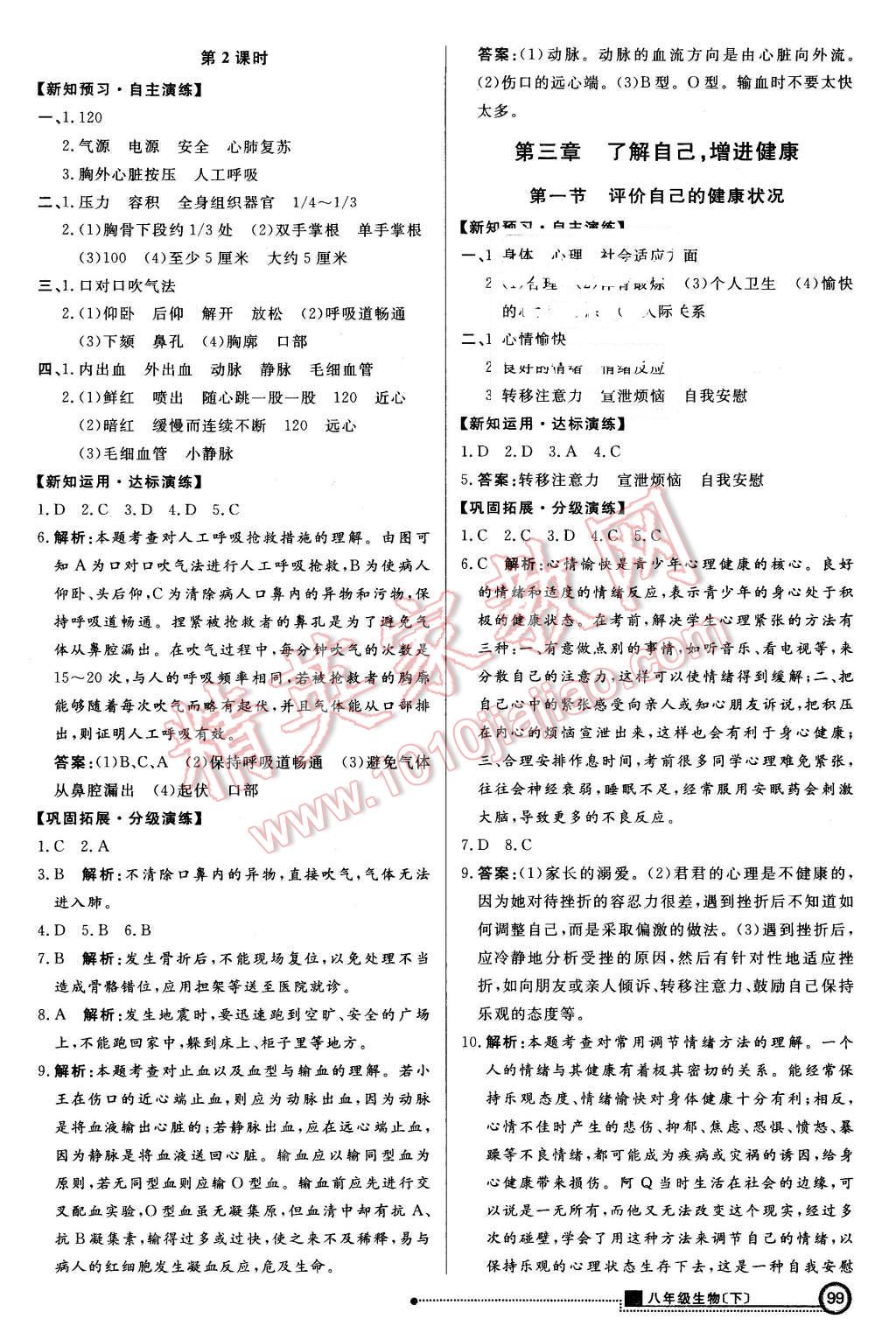 2016年練出好成績(jī)八年級(jí)生物下冊(cè)人教版 第14頁(yè)