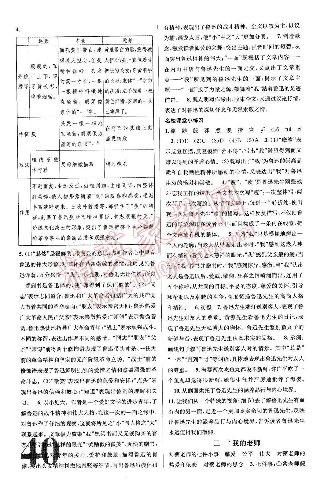 2016年導學案七年級語文下冊蘇教版廣東經(jīng)濟出版社 第2頁