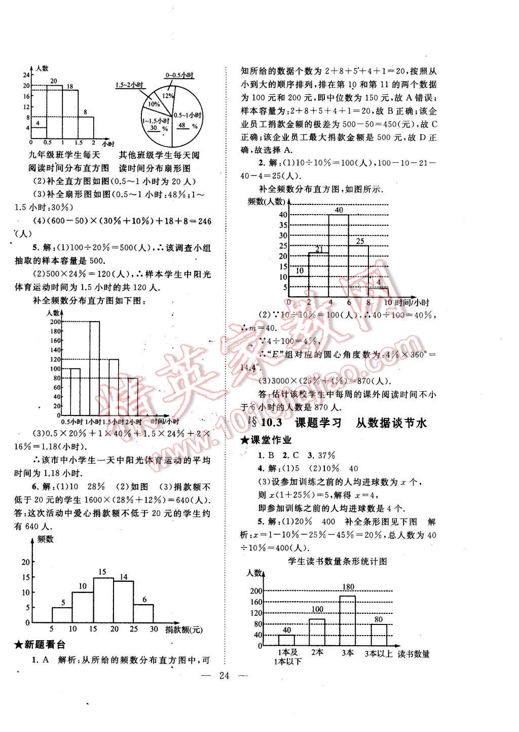 2016年啟東黃岡作業(yè)本七年級數學下冊人教版 第24頁