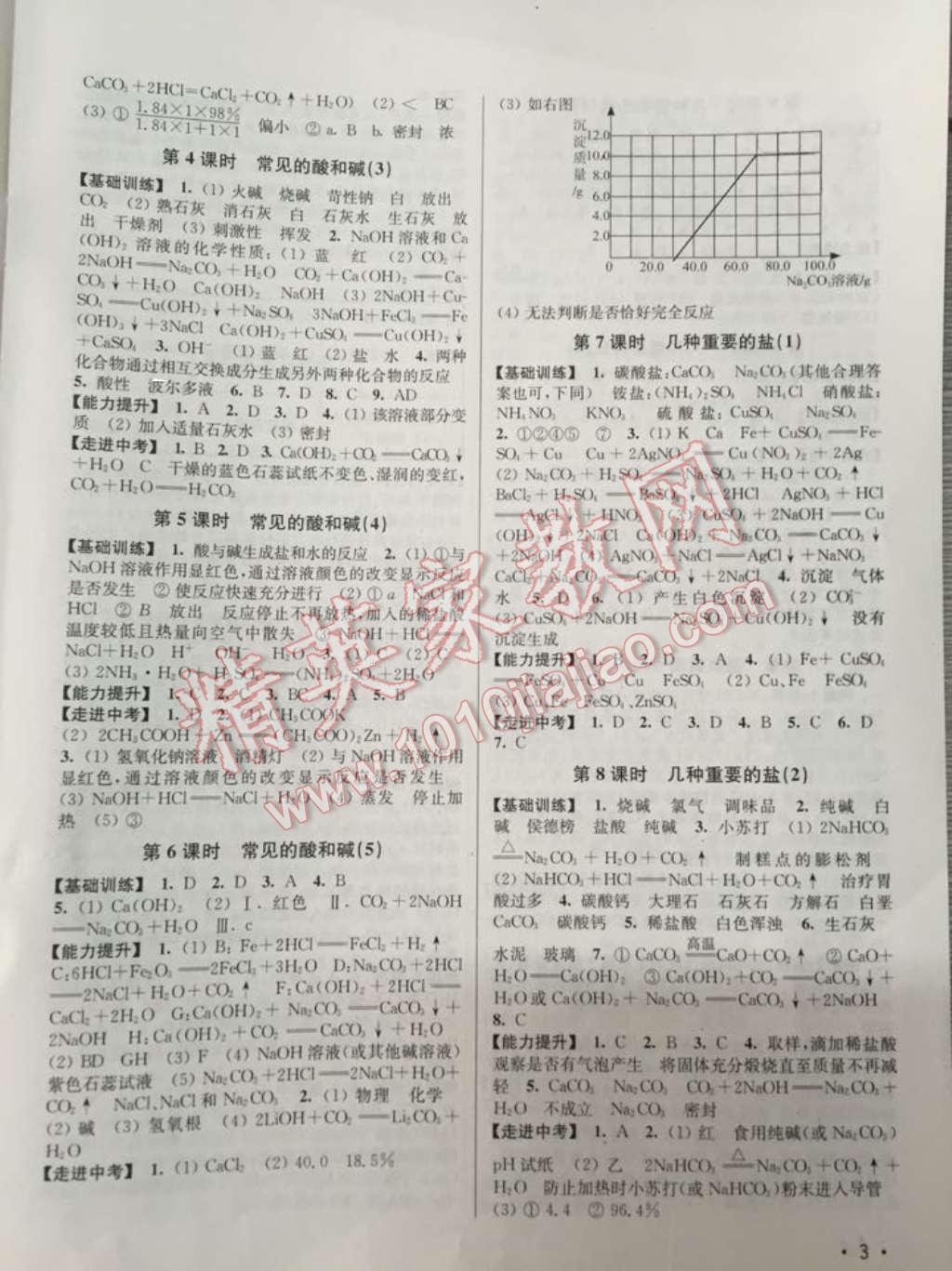 2016年百分百訓(xùn)練九年級(jí)化學(xué)下冊(cè)滬教版 第3頁