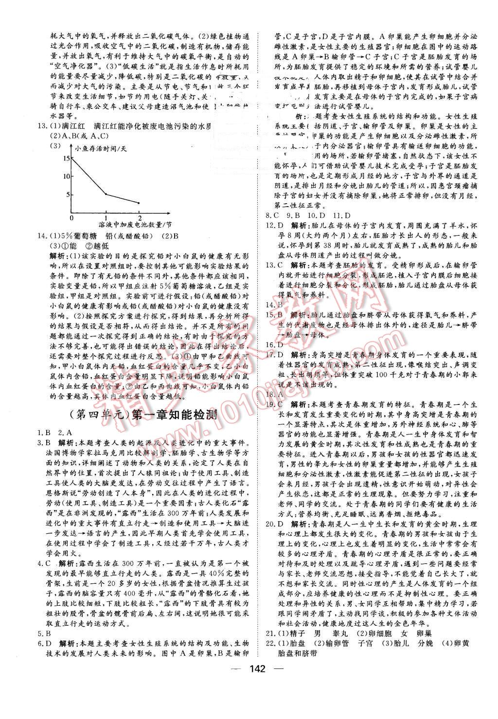 2016年练出好成绩七年级生物下册人教版 第18页