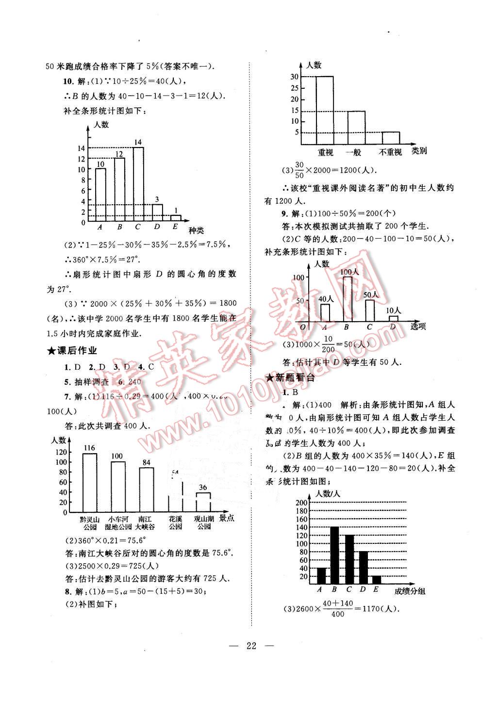 2016年啟東黃岡作業(yè)本七年級數(shù)學(xué)下冊人教版 第22頁