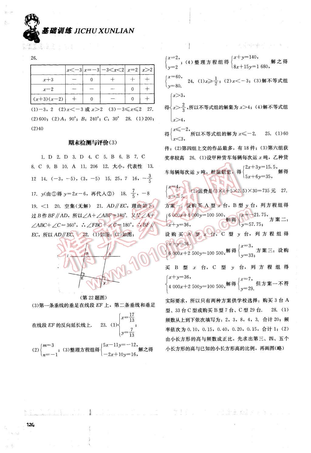 2016年課程基礎(chǔ)訓(xùn)練七年級數(shù)學(xué)下冊人教版 第16頁