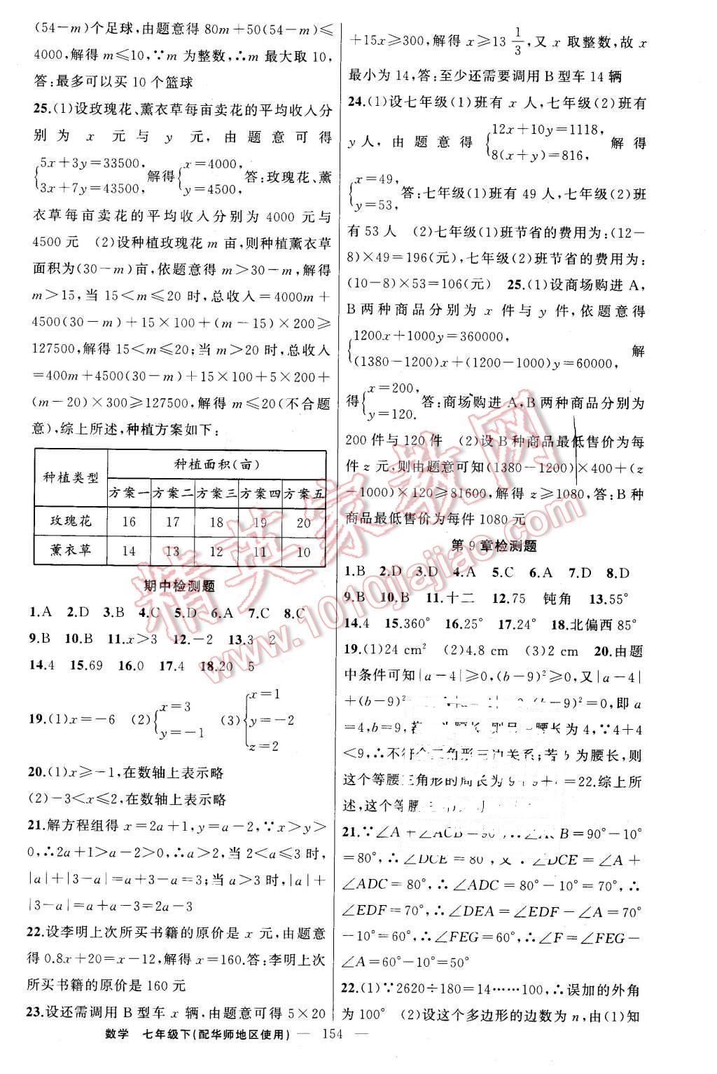 2016年黃岡金牌之路練闖考七年級(jí)數(shù)學(xué)下冊(cè)華師大版 第22頁